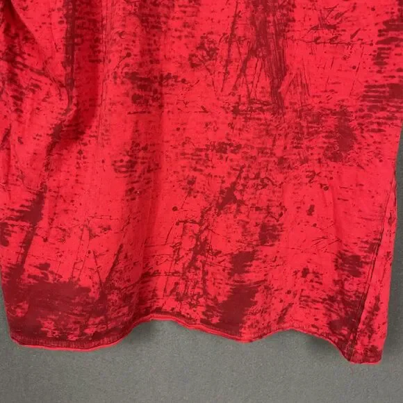 Affliction Shirt Men L Live Fast Fleur Dirty Red Wash MMA UFC Biker Rocker VTG - Picture 9 of 12